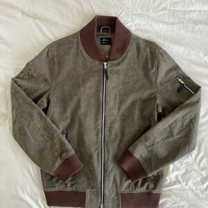 Jiberish Men’s Bomber Jacket - Olive Size Medium